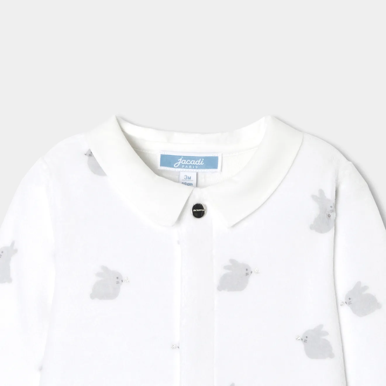 Pyjama|Pyjama-Jacadi Pyjama bébé en velours - lore BLANC/MULTICO