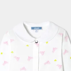 Pyjama|Pyjama-Jacadi Pyjama bébé fille en interlock - lore BLANC/MULTICO