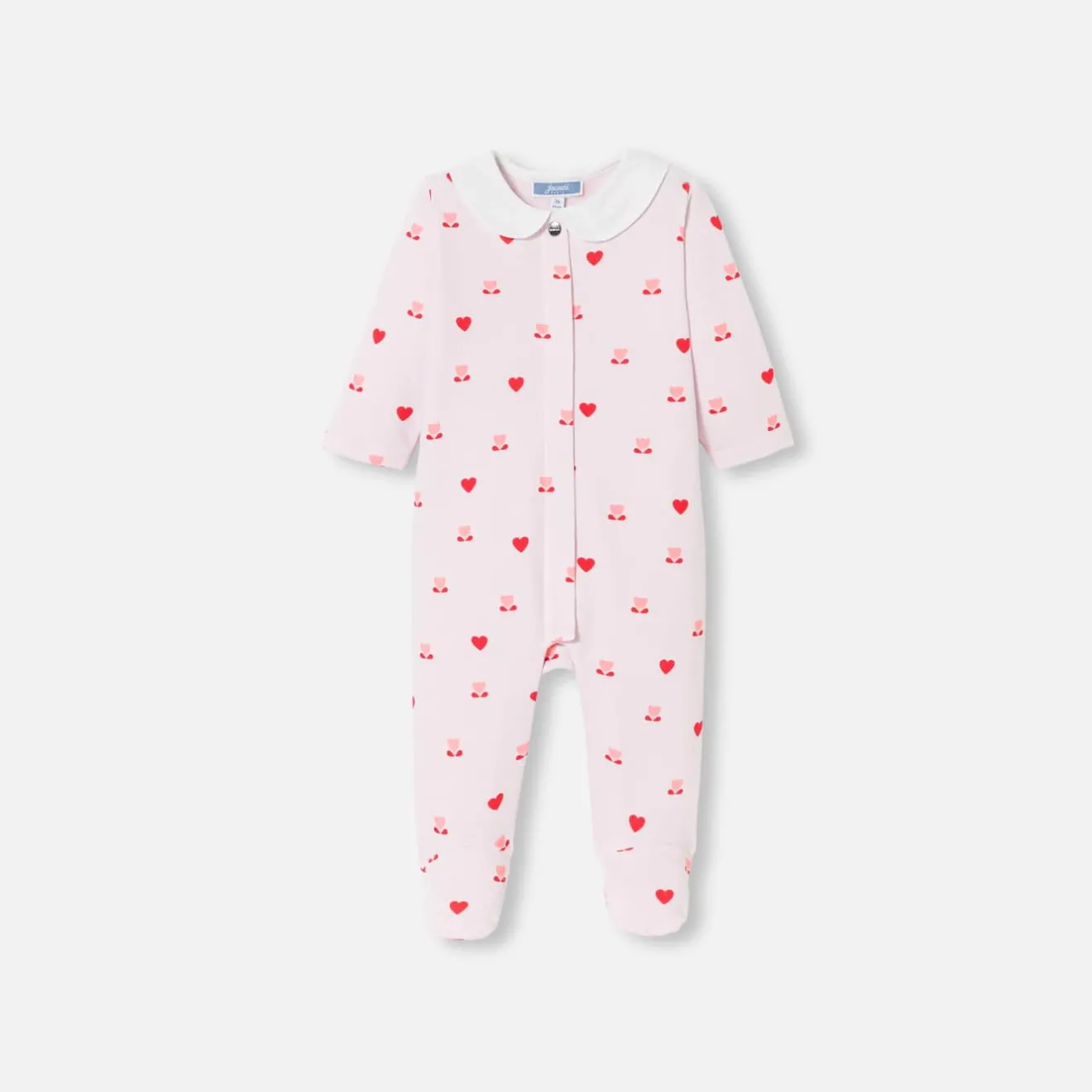 Pyjama|Pyjama-Jacadi Pyjama bébé fille en molleton - lore ROSE/MULTICO