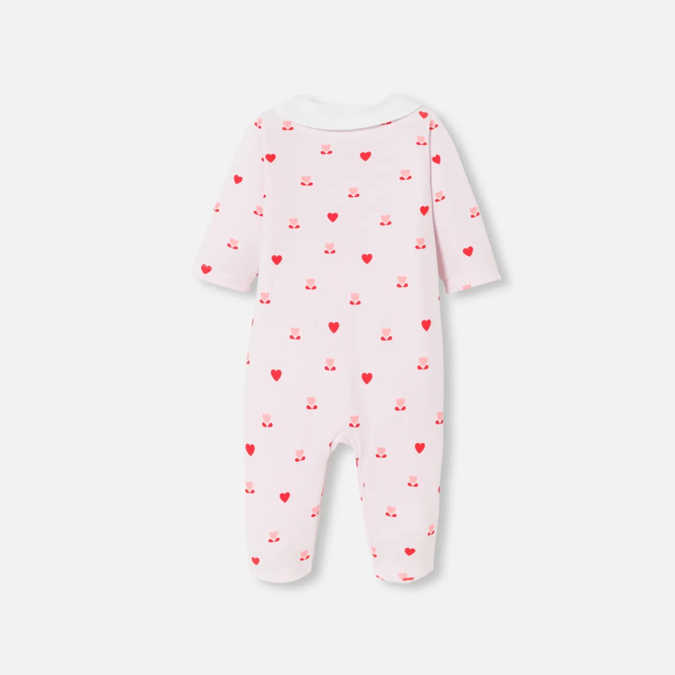 Pyjama|Pyjama-Jacadi Pyjama bébé fille en molleton - lore ROSE/MULTICO