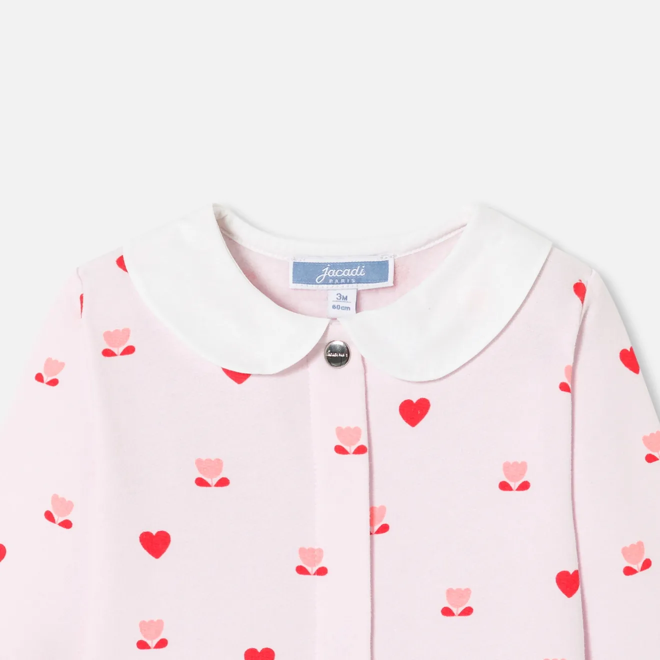 Pyjama|Pyjama-Jacadi Pyjama bébé fille en molleton - lore ROSE/MULTICO