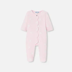 Pyjama|Pyjama-Jacadi Pyjama bébé fille en molleton - lore ROSE/MULTICO