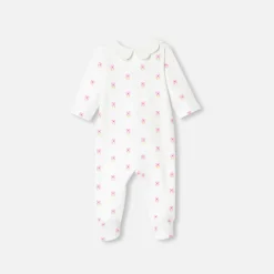 Pyjama|Pyjama-Jacadi Pyjama bébé fille en molleton - lore BLANC/MULTICO