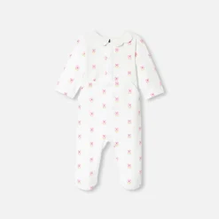 Pyjama|Pyjama-Jacadi Pyjama bébé fille en molleton - lore BLANC/MULTICO