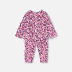 Pyjama|Pyjama-Jacadi Pyjama bébé fille en Tissu Liberty - lore ROSE/MULTICO