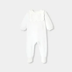 Pyjama|Pyjama-Jacadi Pyjama bébé fille en velours bouclette - blanc BLANC JACADI