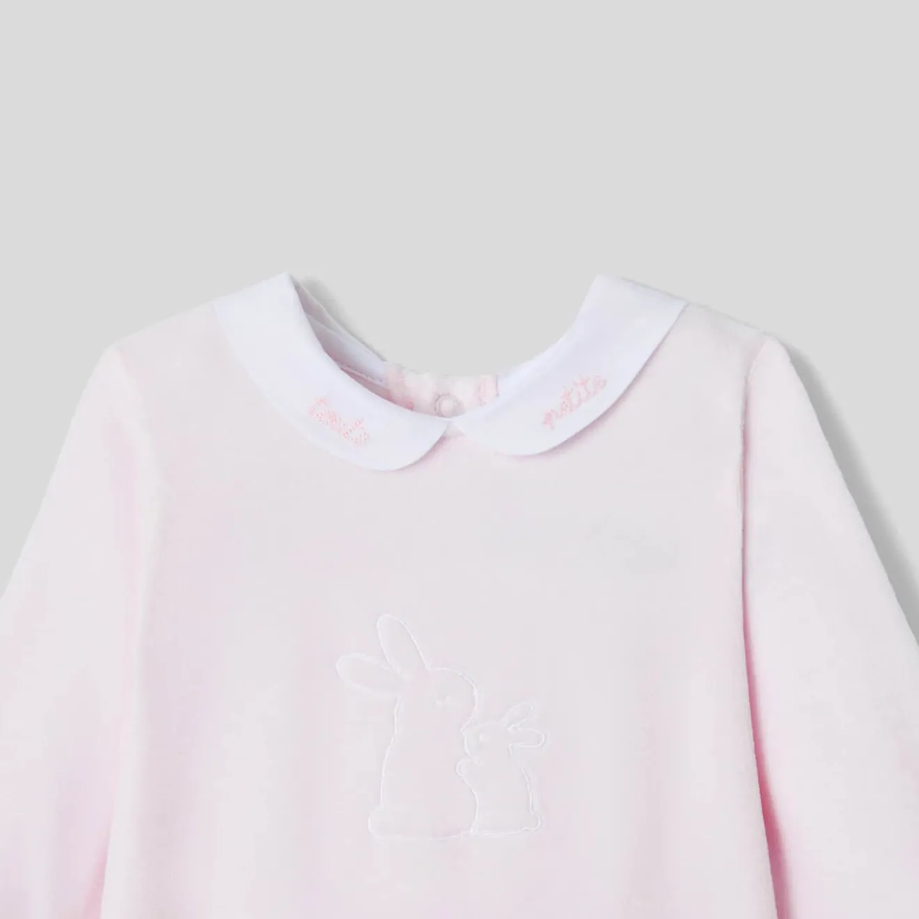 Pyjama|Pyjama-Jacadi Pyjama bébé fille en velours bouclette - rose pale ROSE PALE JACADI