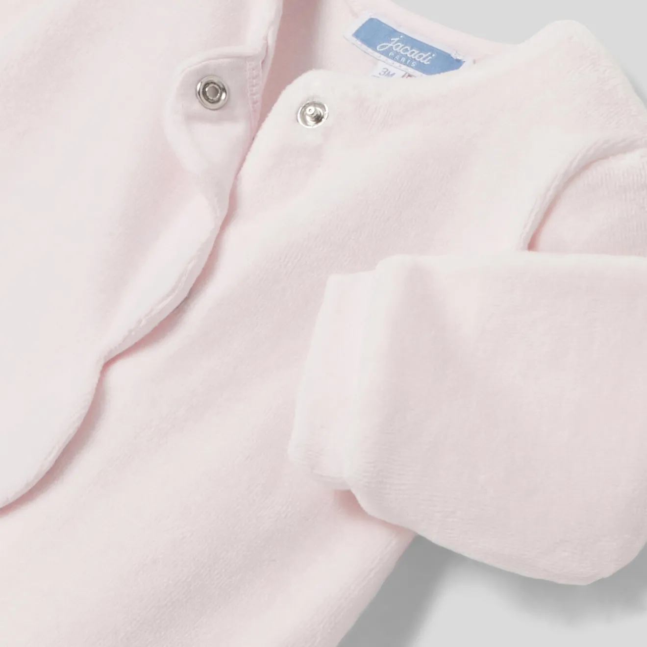 Pyjama|Pyjama-Jacadi Pyjama bébé fille en velours bouclette - rose pale ROSE PALE JACADI