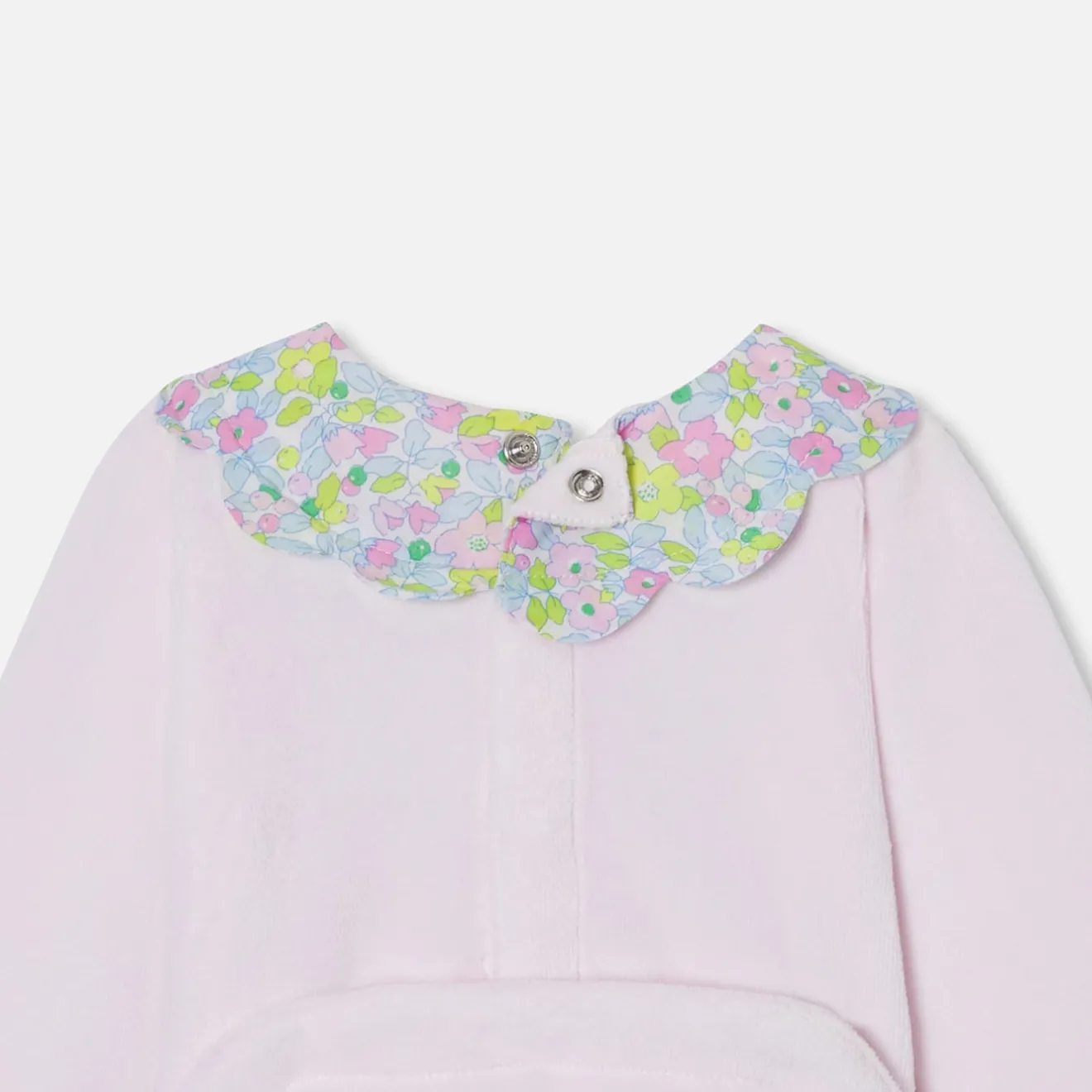 Pyjama|Pyjama-Jacadi Pyjama bébé fille en velours - rose pale ROSE PALE JACADI