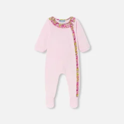 Pyjama|Pyjama-Jacadi Pyjama bébé fille en velours - ROSE DRAGEE