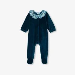Pyjama|Pyjama-Jacadi Pyjama bébé fille en velours - lore BLEU/MULTICO