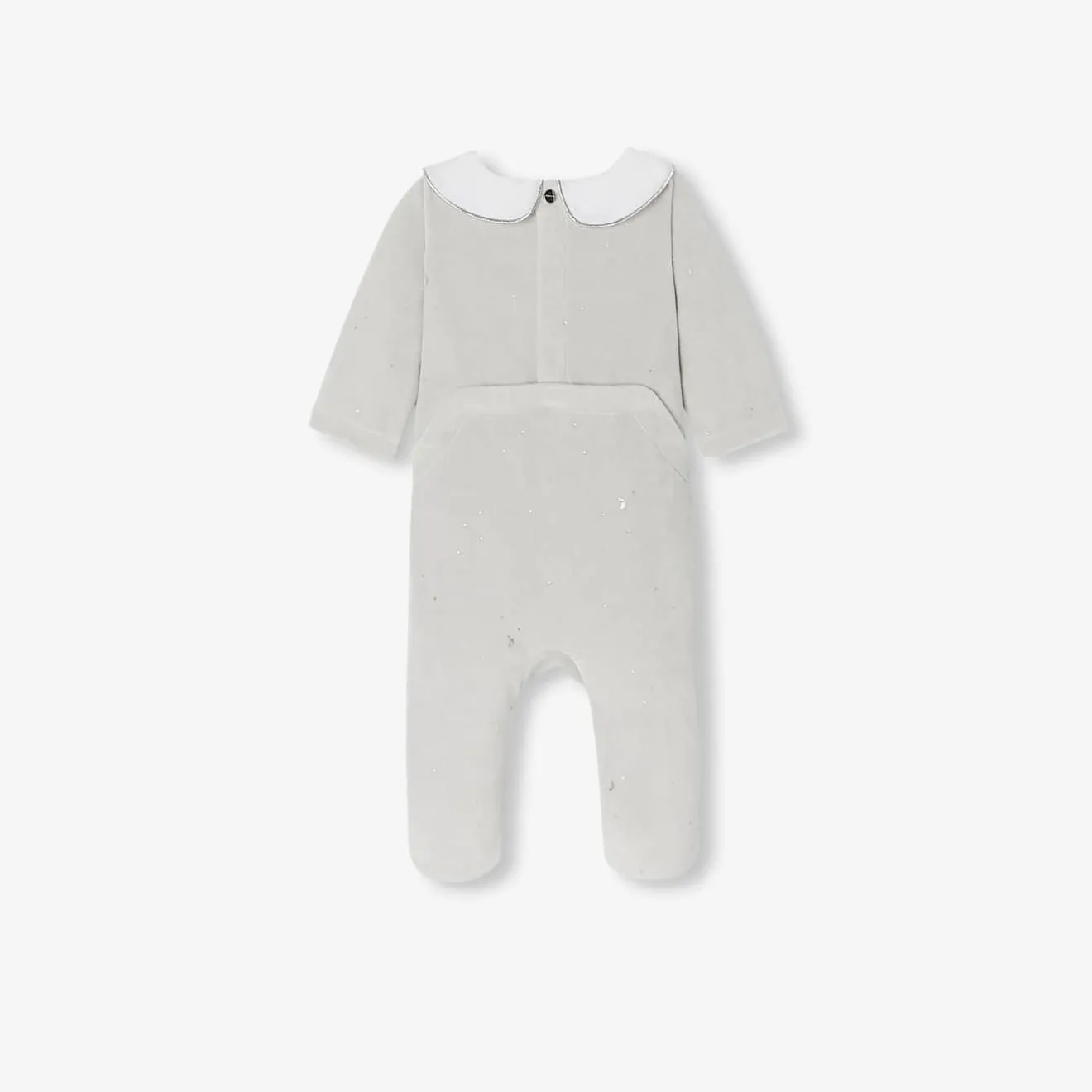 Pyjama|Pyjama-Jacadi Pyjama bébé fille en velours - lore GRIS/MULTICO