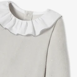 Pyjama|Pyjama-Jacadi Pyjama bébé fille en velours - lore GRIS/MULTICO