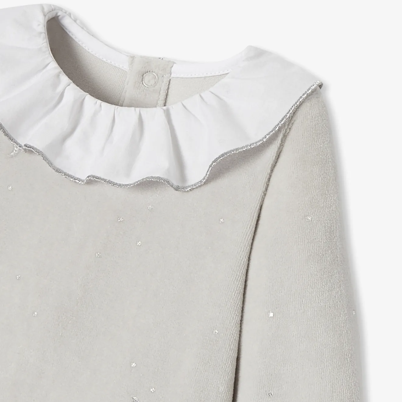 Pyjama|Pyjama-Jacadi Pyjama bébé fille en velours - lore GRIS/MULTICO