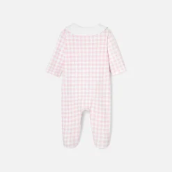 Pyjama|Pyjama-Jacadi Pyjama bébé fille imprimé Vichy - BLANC/ROSE