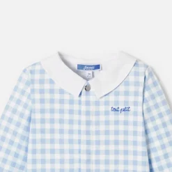 Pyjama|Pyjama-Jacadi Pyjama bébé garçon en interlock - BLANC/BLEU