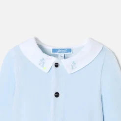 Pyjama|Pyjama-Jacadi Pyjama bébé garçon en velours - BLEU PALE