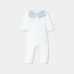 Pyjama|Pyjama-Jacadi Pyjama bébé garçon en velours - blanc BLANC JACADI