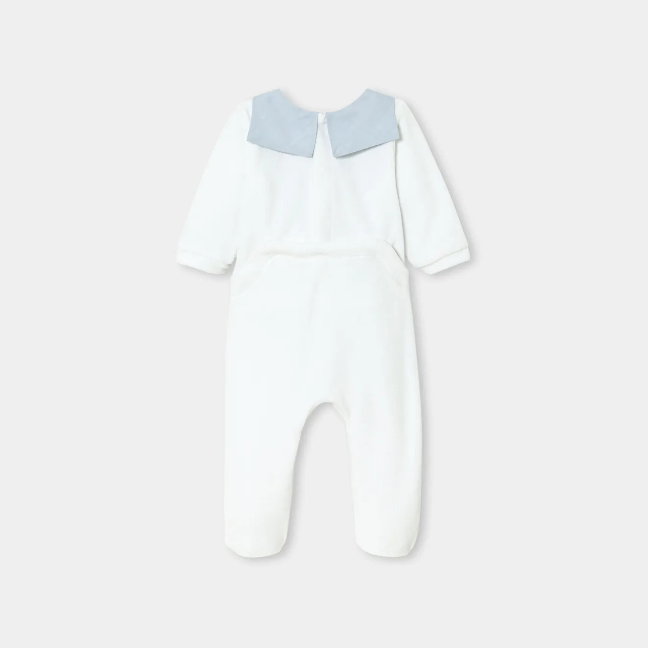 Pyjama|Pyjama-Jacadi Pyjama bébé garçon en velours - blanc BLANC JACADI