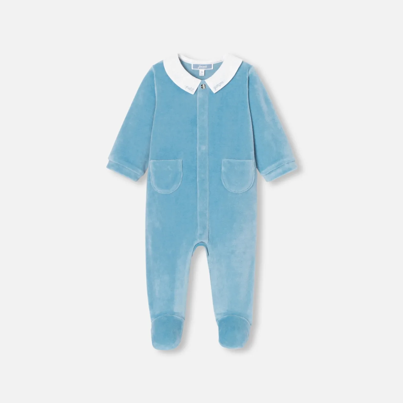 Pyjama|Pyjama-Jacadi Pyjama bébé garçon en velours - BLEU DEAU