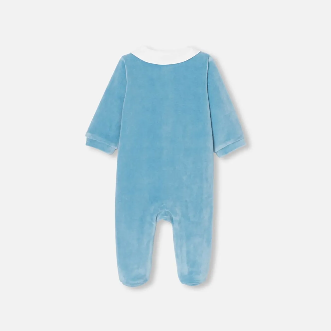 Pyjama|Pyjama-Jacadi Pyjama bébé garçon en velours - BLEU DEAU