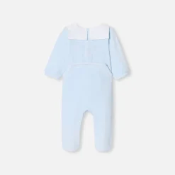 Pyjama|Pyjama-Jacadi Pyjama bébé garçon en velours - BLEU PALE