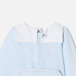 Pyjama|Pyjama-Jacadi Pyjama bébé garçon en velours - BLEU PALE