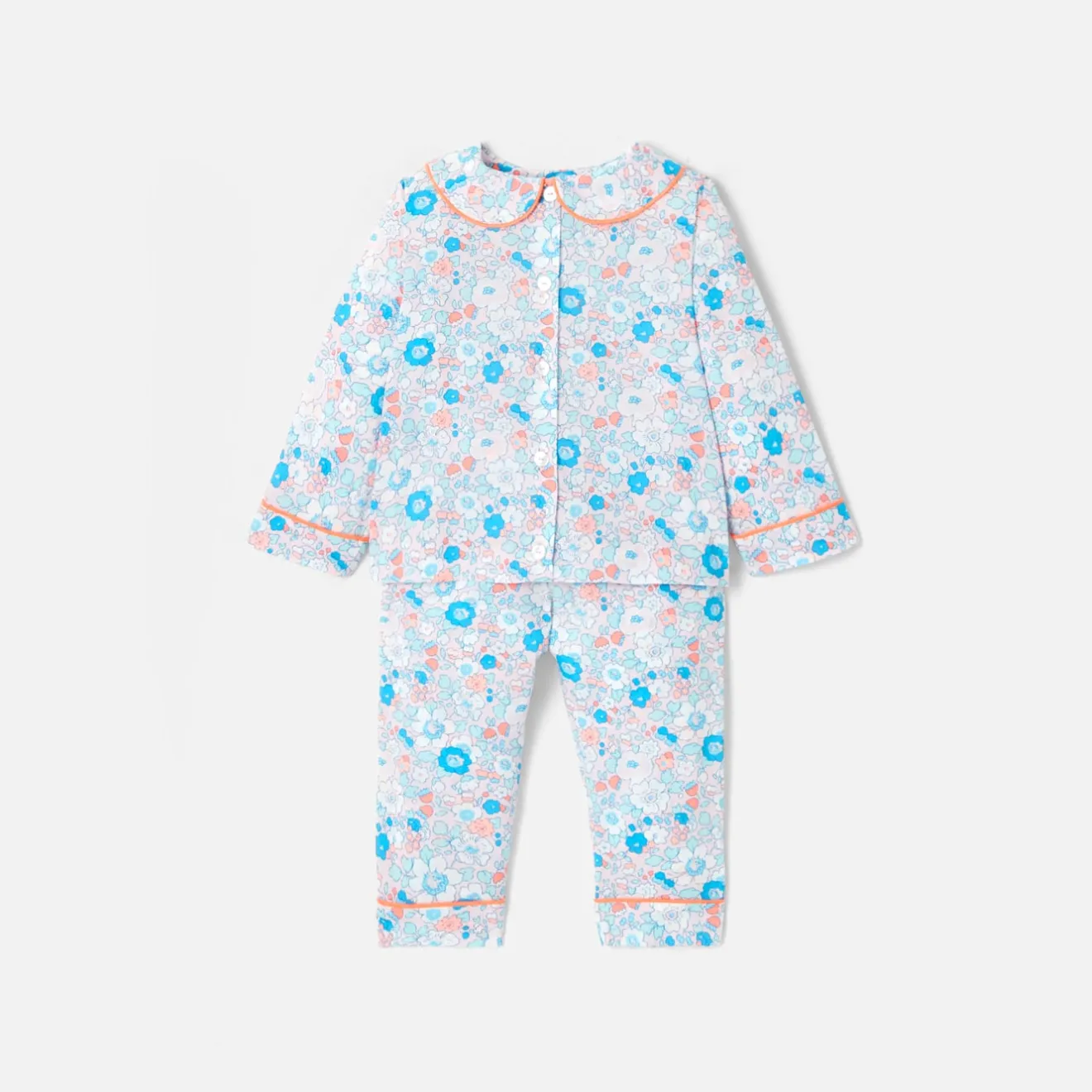 Pyjama|Pyjama-Jacadi Pyjama de Noël bébé fille en tissu Liberty - lore MULTICO