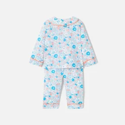 Pyjama|Pyjama-Jacadi Pyjama de Noël bébé fille en tissu Liberty - lore MULTICO