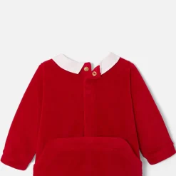 Pyjama|Pyjama-Jacadi Pyjama de Noël bébé garçon en velours - ROUGE PAVOT