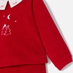Pyjama|Pyjama-Jacadi Pyjama de Noël bébé garçon en velours - ROUGE PAVOT