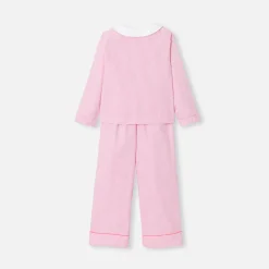 Pyjama Et Nuit-Jacadi Pyjama enfant fille en flanelle - BLANC/ROSE