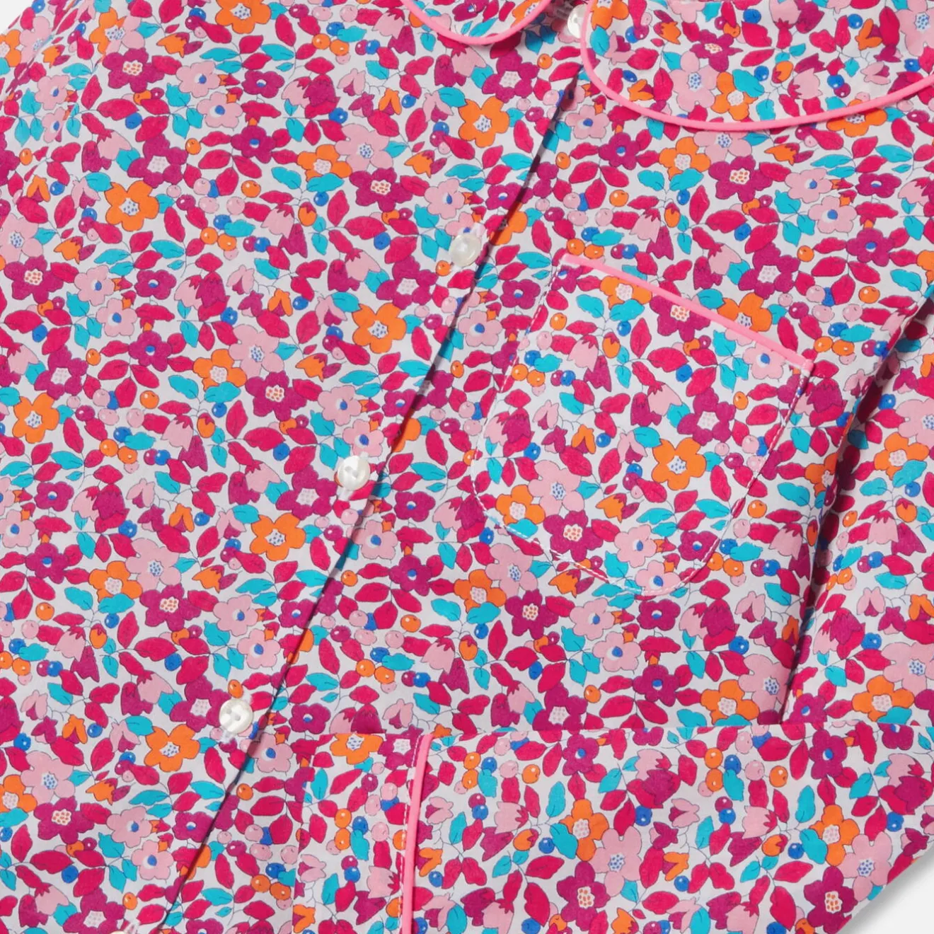 Pyjama Et Nuit-Jacadi Pyjama enfant fille en tissu Liberty - lore ROSE/MULTICO