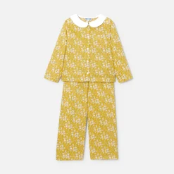 Pyjama Et Nuit-Jacadi Pyjama enfant fille en tissu Liberty - JAUNE/BLANC
