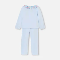Pyjama Et Nuit-Jacadi Pyjama enfant fille en velours - celeste CELESTE JACADI