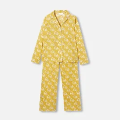 Pyjama Et Nuit-Jacadi Pyjama femme en tissu Liberty - JAUNE/BLANC
