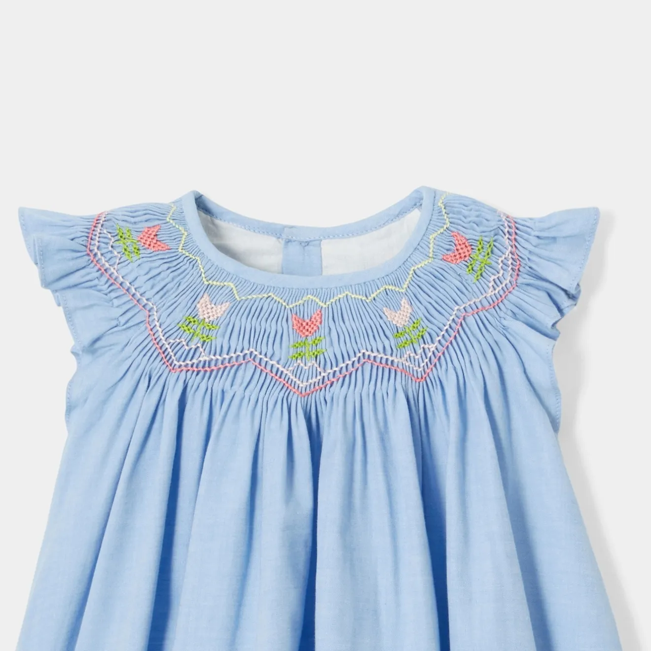 Robe-Jacadi Robe bébé fille en fil à fil - CHAMBRAY