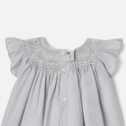 Robe-Jacadi Robe bébé fille en fil à fil - GRIS/BLANC