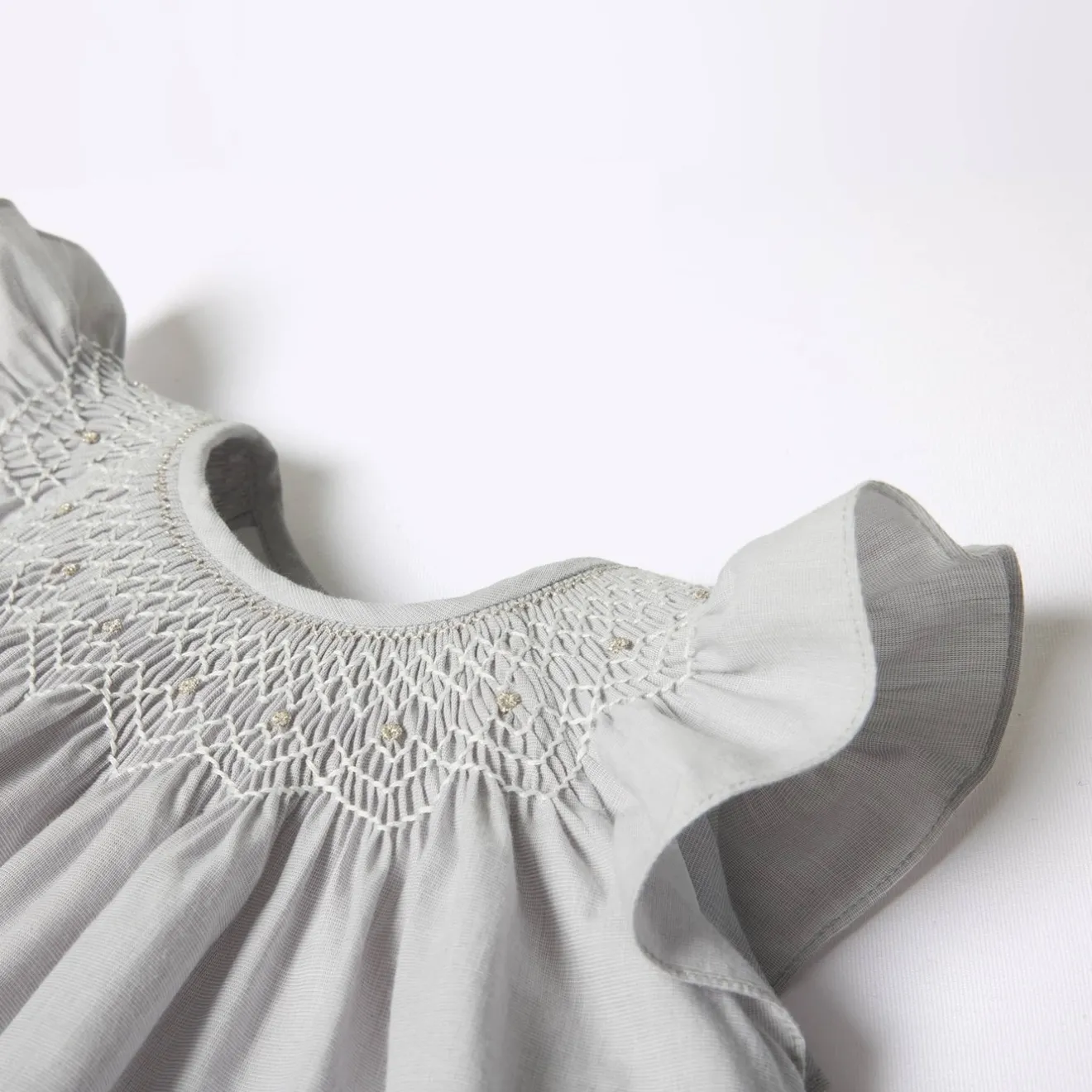 Robe-Jacadi Robe bébé fille en fil à fil - GRIS/BLANC