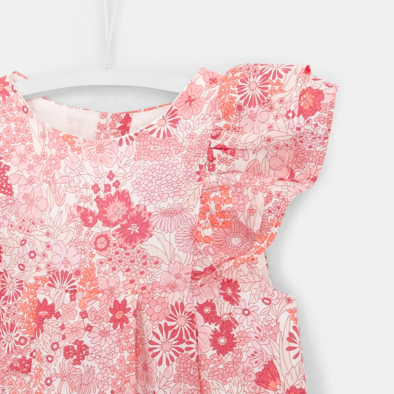 Robe-Jacadi Robe bébé fille en Liberty - lore ROSE/MULTICO