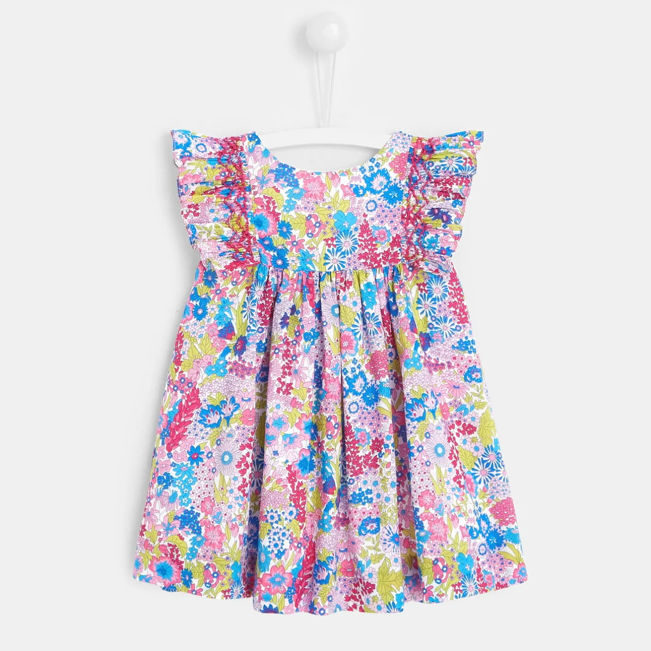 Robe-Jacadi Robe bébé fille en Liberty - lore MULTICO