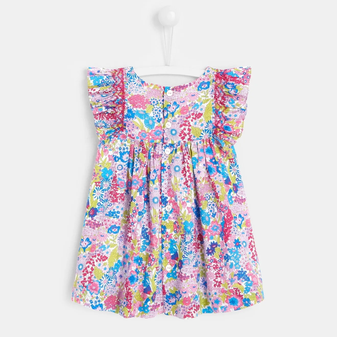 Robe-Jacadi Robe bébé fille en Liberty - lore MULTICO