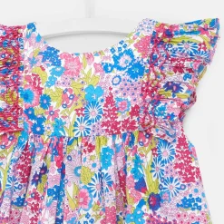Robe-Jacadi Robe bébé fille en Liberty - lore MULTICO