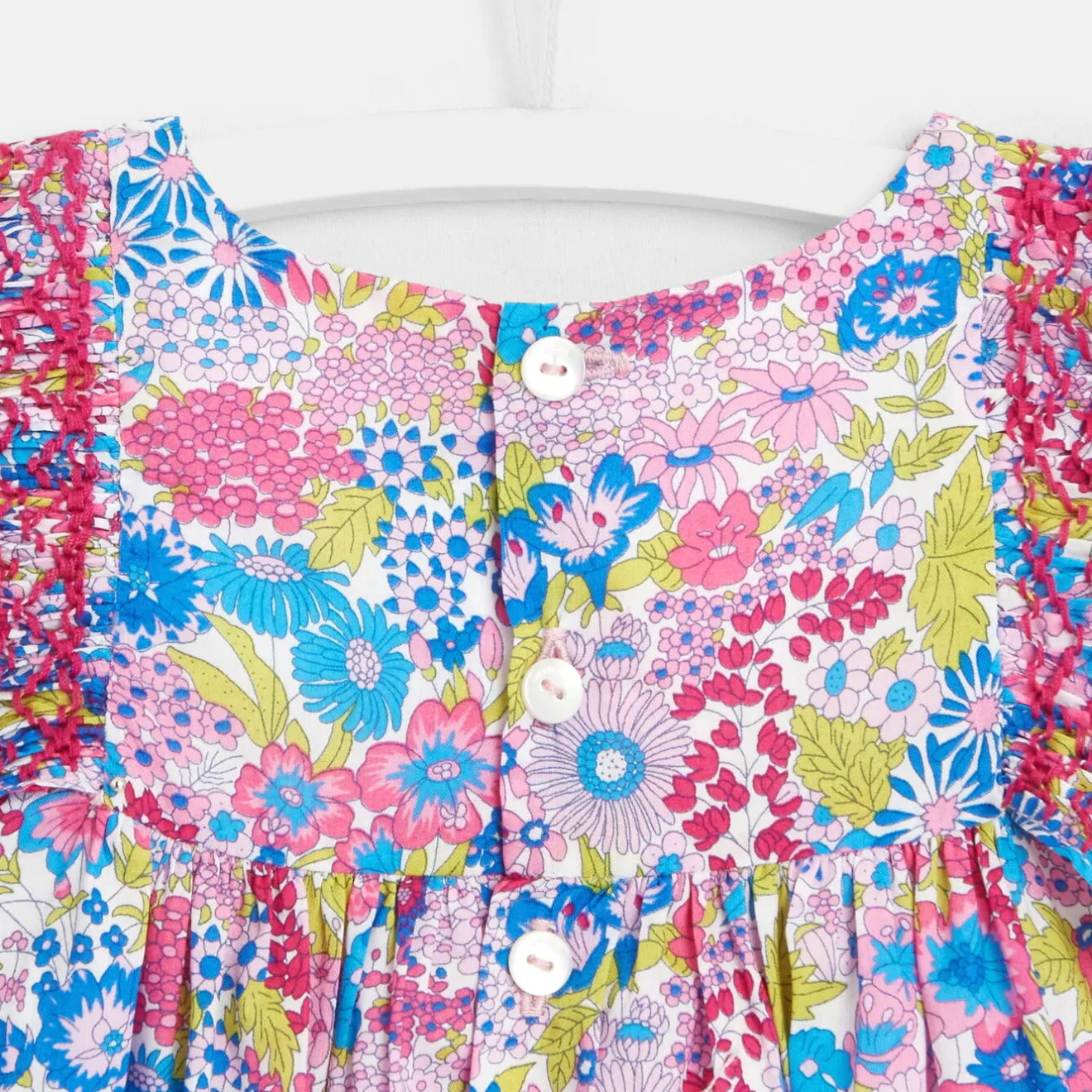 Robe-Jacadi Robe bébé fille en Liberty - lore MULTICO