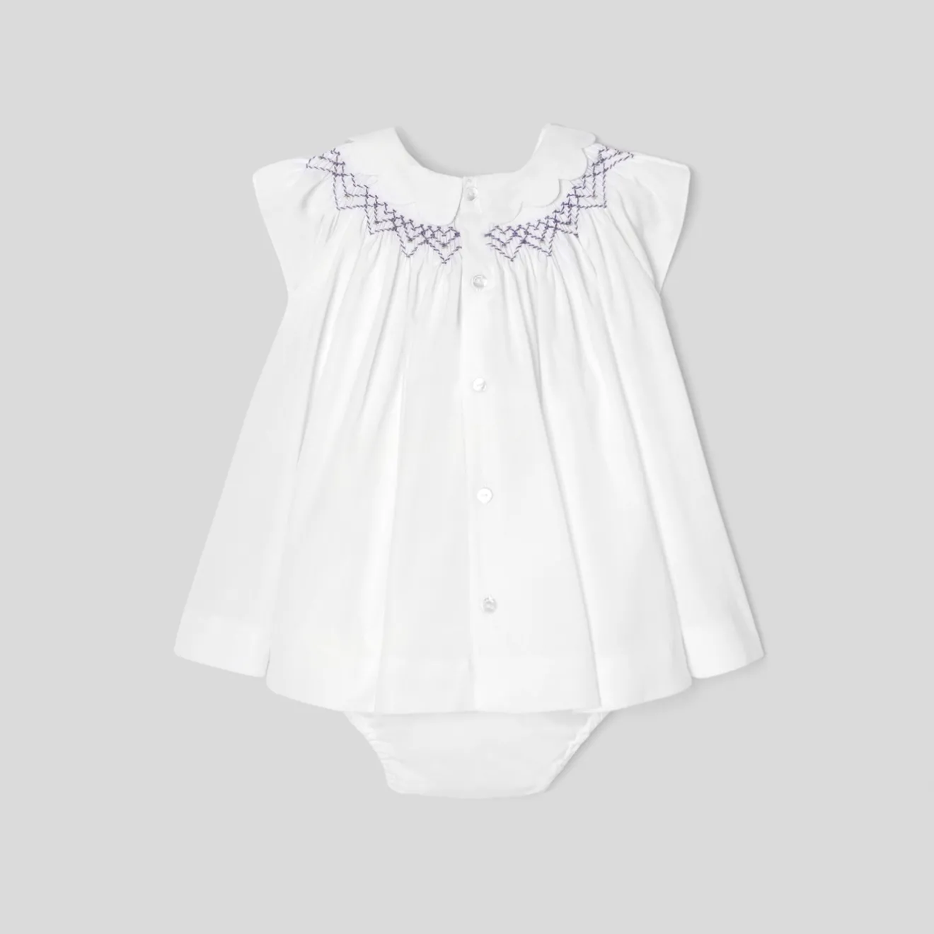 Robe-Jacadi Robe bébé fille en popeline - blanc BLANC JACADI