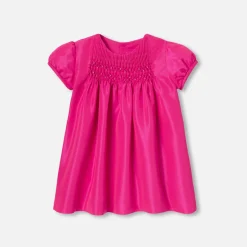 Robe-Jacadi Robe bébé fille en taffetas - ROSE BENGALE