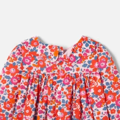 Robe-Jacadi Robe bébé fille en tissu Liberty - lore ROSE/MULTICO