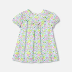 Robe-Jacadi Robe bébé fille en Tissu Liberty - lore BLANC/MULTICO
