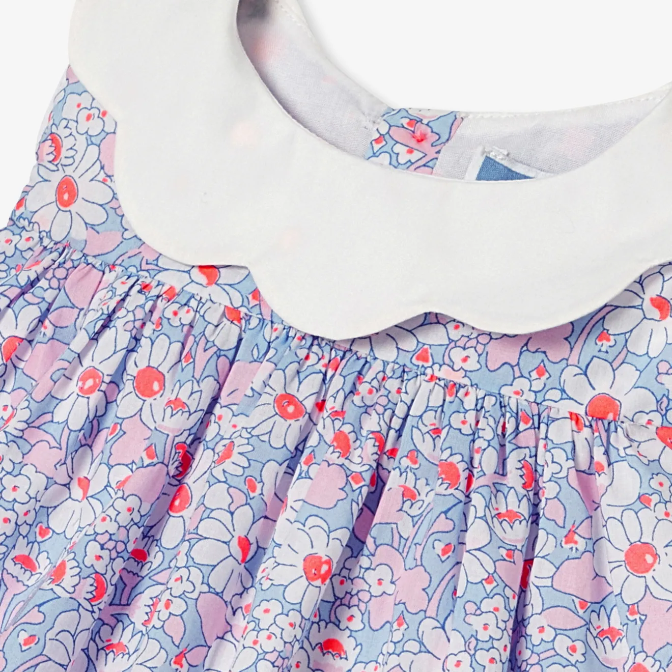 Robe-Jacadi Robe bébé fille en tissu Liberty - lore MULTICO