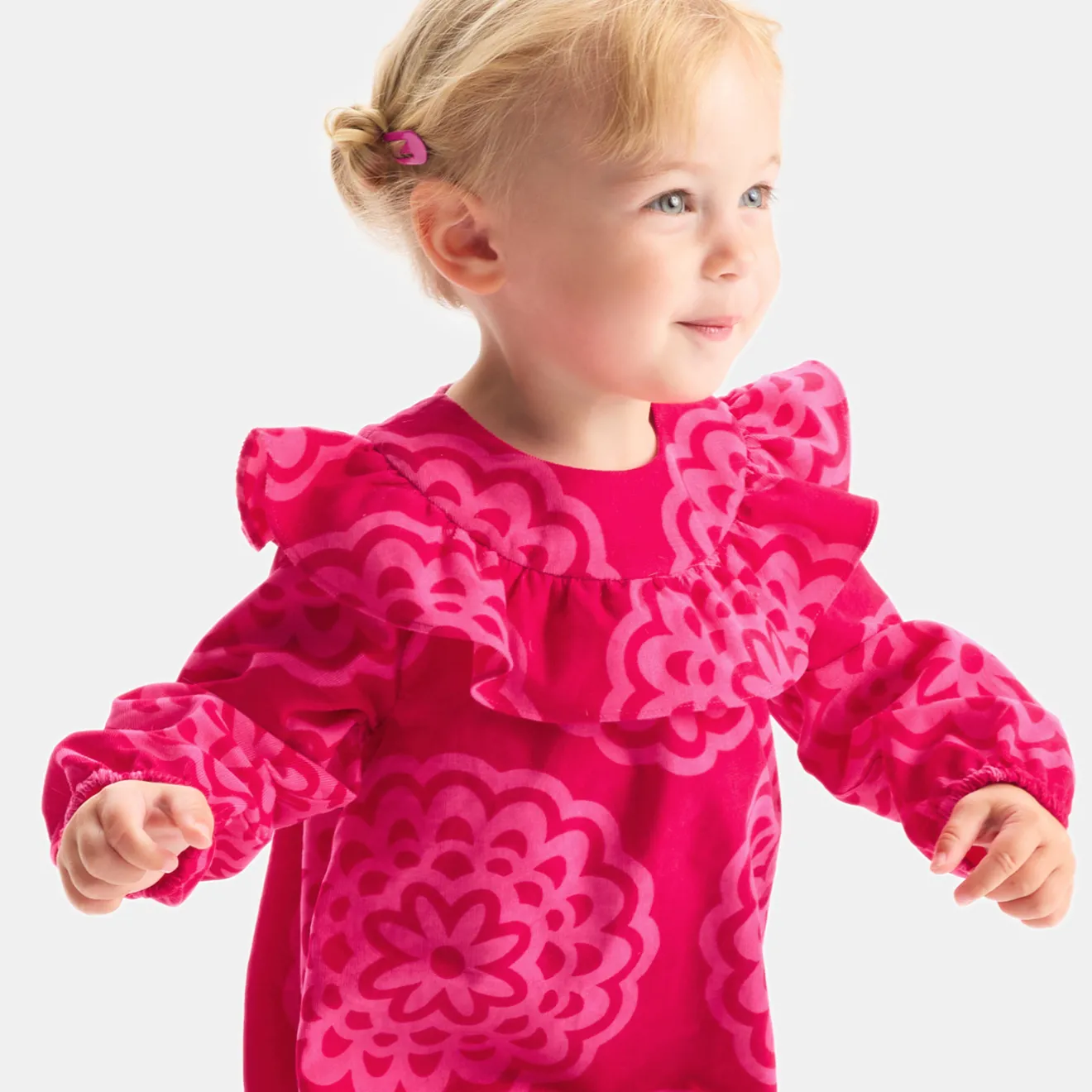 Robe-Jacadi Robe bébé fille en velours MULTICO